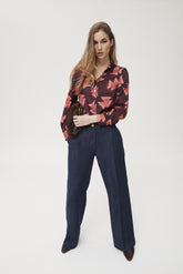 Camisa Herzel ecovero print viscose